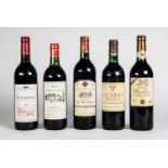 FIVE BOTTLES OF FRENCH RED WINE, 1985 and later, comprising: CHATEAU FLEUR CHAIGNEAU, 1997, LES