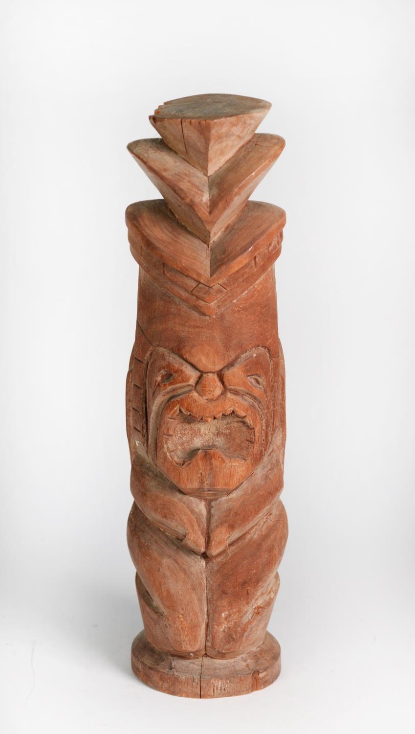 FIJIAN CARVED SOFTWOOD TOTEM, 18 3/4in (47.5cm) high - Image 2 of 2