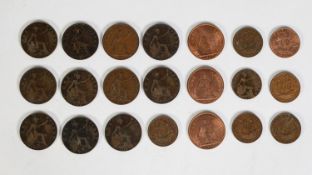 SUBSTANTIAL QUANTITY OF VICTORIAN and LATER COPPER PENNIES, a large number of BU COPPER HALFPENNIES,