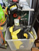 A KARCHER K4 POWER CONTROL HOME PRESSURE WASHER WITH PATIO CLEANER TOOL AND ACCESSORIES