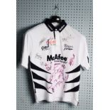 RUGBY: Team signed Sale Sharks rugby shirt from the 95/96 season, plus a Salford City Reds team