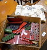 BOX OF RED & GREEN MECCANO