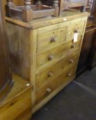 A VICTORIAN PINE TWO OVER THREE DRAWER CHEST
