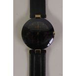 RADO LADY'S QUARTZ WRIST WATCH, the circular black ceramic dial with batons, centre seconds hand and
