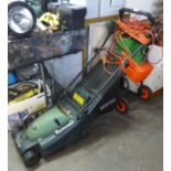 A HAYTER ENVOY 36 ELECTRIC LAWNMOWER WITH GRASS BOX, TOGETHER WITH A BRILL 2000 LH MULCHER (2)