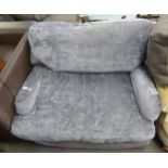 A JOHN LEWIS OVER-SIZED PLUS GREY COLOURED ARMCHAIR