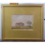 UNATTRIBUTED (NINETEENTH CENTURY BRITISH SCHOOL) PAIR OF WATERCOLOURS Stately Homes Unsigned 5” x