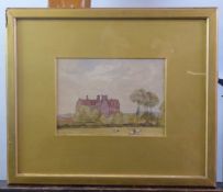 UNATTRIBUTED (NINETEENTH CENTURY BRITISH SCHOOL) PAIR OF WATERCOLOURS Stately Homes Unsigned 5” x