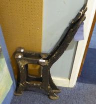 PAIR OF CAST IRON BENCH ENDS (2)