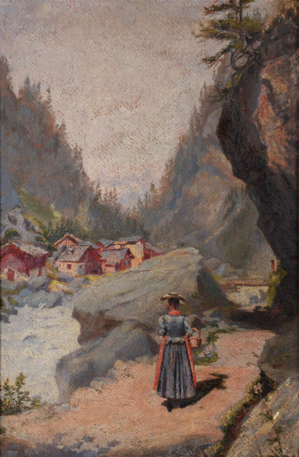 L KENYON (EARLY TWENTIETH CENTURY) SIX OIL PAINTINGS Tyrolean scenes, (5) Floral study Some - Image 12 of 12