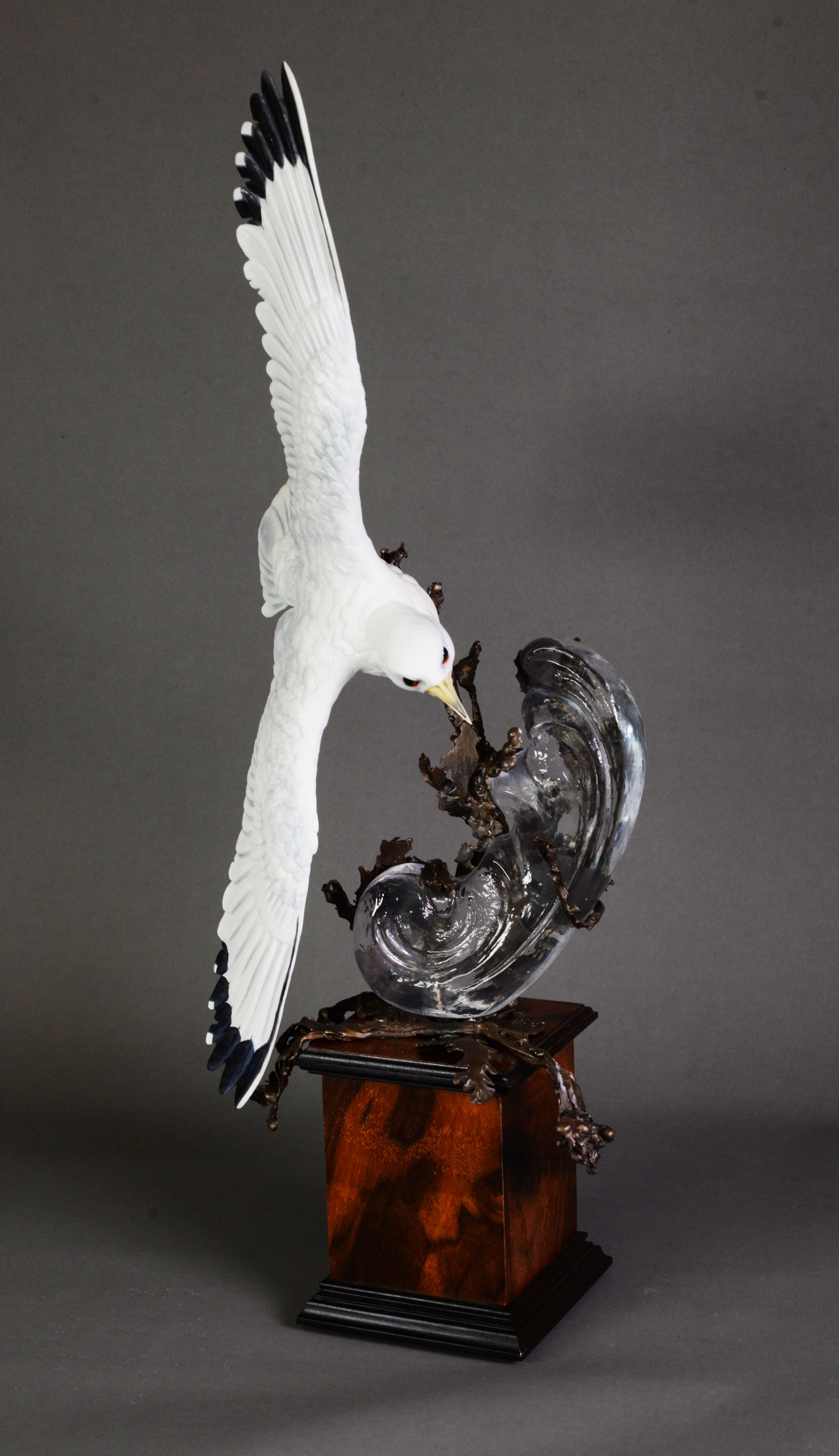 DAVIS BURNHAM SMITH FOR ALBANY FINE CHINA, LIMITED EDITION PORCELAIN, BRONZE AN GLASS MODEL, ‘