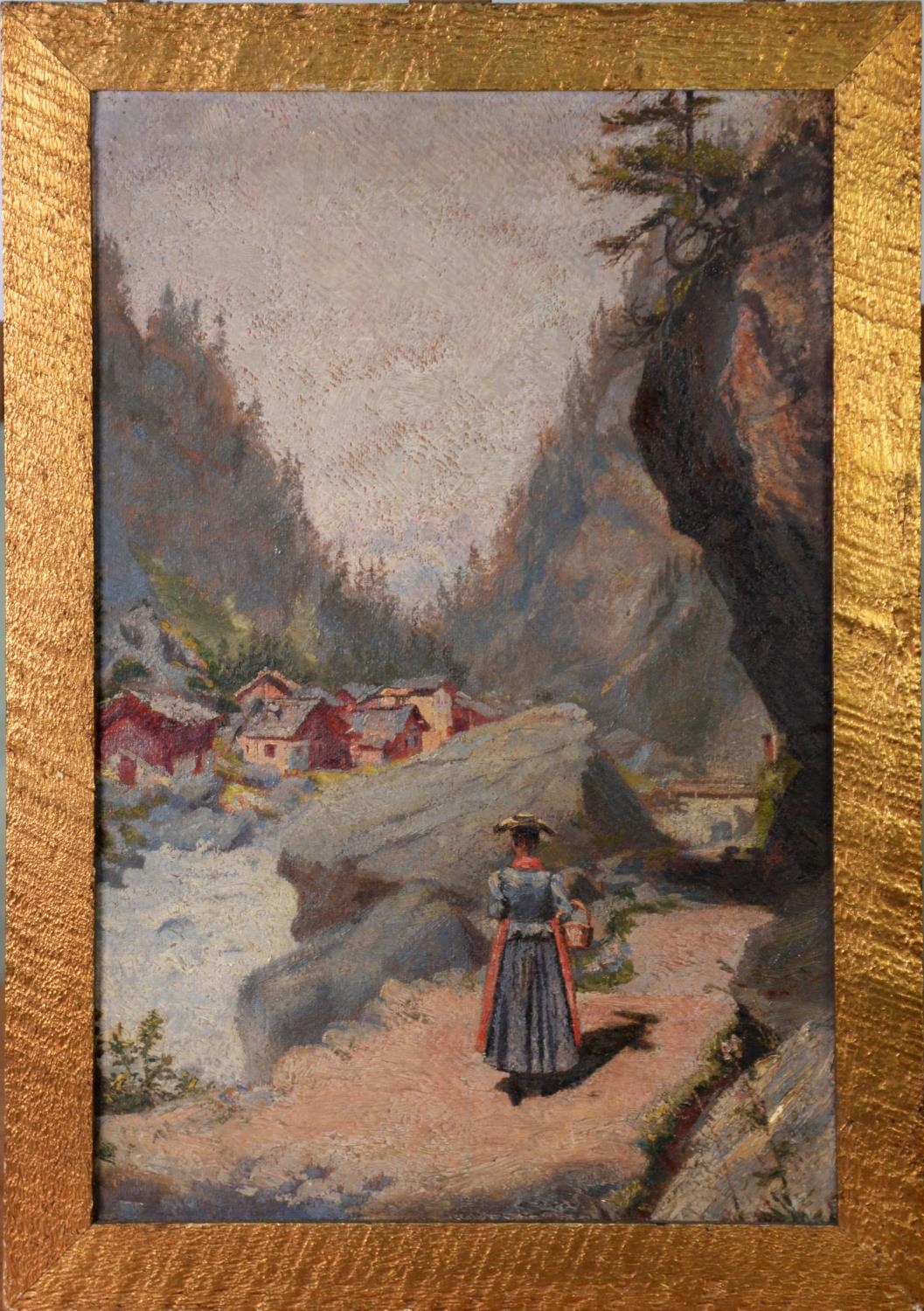 L KENYON (EARLY TWENTIETH CENTURY) SIX OIL PAINTINGS Tyrolean scenes, (5) Floral study Some - Image 11 of 12