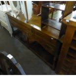 NINETEENTH CENTURY STYLE FRUITWOOD DRESSER WITH TURNED LEGS AND POT SHELF, 61 1/2" (156cm) WIDE