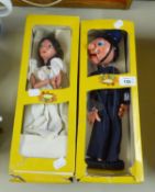 FOUR PELHAM STRING PUPPETS, VIZ ‘BOY’, ‘GIRL’, ‘BALLET DANCER’ AND ‘POLICEMAN’, ALL BOXED (4)