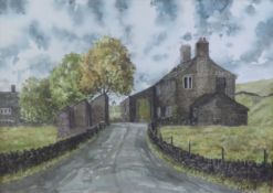 D FORD (TWENTIETH/ TWENTY FIRST CENTURY) THREE WATERCOLOUR DRAWINGS Scenes around Delph ‘