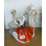 ROYAL DOULTON; FIGURE GROUP 'KAREN' HN 2388 OF A DANCING GYPSY, A MODEL OF SHOULAO (GOD OF