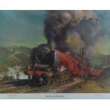 TERENCE CUNEO ARTIST SIGNED COLOUR PRINT 'Duchess of Hamilton' Autographed by Robert A Riddles C B