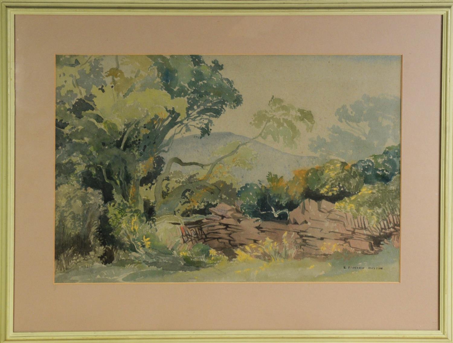 EDWARD BOUVERIE HOYTON (1900-1988) WATERCOLOUR ‘A Grey Morning, Devon’ Signed, titled verso 13 ½” - Image 2 of 2