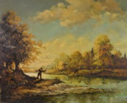 ERIC WILLIAMSON (TWENTIETH CENTURY) FIVE OILS ON BOARD Four landscapes and a street scene Three