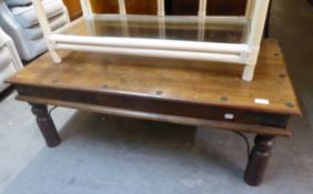 RECTANGULAR TEAK COFFEE TABLE, 43 1/4" (110cm) LONG