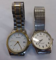 TWO SEKONDA GENT’S QUARTZ WRISTWATCHES, WITH STAINLESS STEEL CASES AND STRAPS