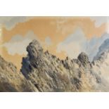 EDWIN GRIEG HALL (1929-2017) PAIR OF WATERCOLOURS Rocky Mountain ridges, one titled ‘Cuilins’ Signed