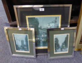 ARTHUR DELANEY PAIR OF ARTIST SIGNED LIMITED EDITION, COLOUR PRINTS Deansgate with trams, Manchester