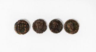 ROMAN COINS: Constantine II Rome Mint bronze coin 336 AD, obv. FL IVL CONSTANTIVS NOB C, laureate,