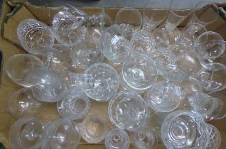 QUANTITY OF SUNDRY STEM WINE GLASSES, VARIOUS