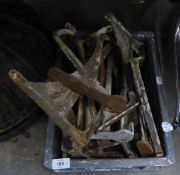 A QUANTITY OF CAST IRON WALL BRACKETS, (FOR THE CISTERNS)