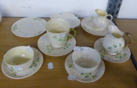 12 PIECES OF BELLEEK PORCELAIN TO INCLUDE; CUPS, SAUCERS ETC….