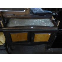 LATE VICTORIAN WASH STAND, NO MARBLE TOP BUT LEDGE BACK
