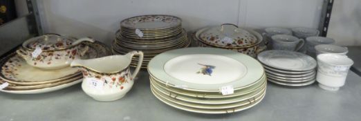 PART DINNER SERVICE 'REGAL POTTERY' XX3233 TO INCLUDE; DINNER, SIDE PLATES, SERVING PLATE, TWO