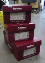 THREE PAIRS OF COMFORT SHOES BY HOTTER [3] (ONE PAID A.F.)