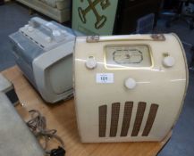 EVER-READY TYPE C BATTERY VALVE RADIO (NOT TESTED), TOGETHER WITH A VINTAGE 1960's PERIOD