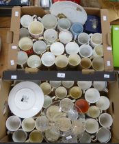APPROXIMATELY FIFTY EIGHT LATE VICTORIAN and TWENTIETH CENTURY COMMEMORATIVE CERAMIC MUGS and