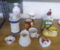 ROYAL DOULTON SMALL CHARACTER JUG, ‘JESTER’ AND SUNDRY ORNAMENTS