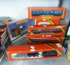 A TRIANG 'FREIGHT LINER' TRAIN SET. TOGETHER WITH TWO HORNBY 'CORONATION SCOT' TRAIN CARRIAGES,