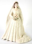 ROYAL WORCESTER PORCELAIN FIGURE 'QUEEN ELIZABETH II' to commemorate her Diamond Wedding Anniversary