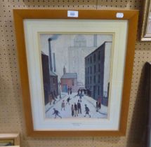 L.S. LOWRY COLOUR PRINT REPRODUCTION (UNSIGNED) ‘INDUSTRIAL SCENE 1953’