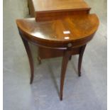 20TH CENTURY MAHOGANY DEMI-LUNE SIDE TABLE