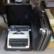 AN OLYMPIA TYPEWRITER IN CASE AND A SAMSONITE SMALL CASE (2)