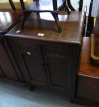 OAK 1940's TWO DOOR RECORD CABINET