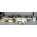 PART DINNER SERVICE 'REGAL POTTERY' XX3233 TO INCLUDE; DINNER, SIDE PLATES, SERVING PLATE, TWO