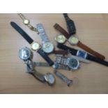 13 WRIST WATCHES, MAINLY QUARTZ MOVEMENTS FOR LADY'S AND GENTLEMEN (13)