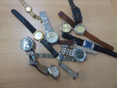 13 WRIST WATCHES, MAINLY QUARTZ MOVEMENTS FOR LADY'S AND GENTLEMEN (13)