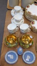 AYNSLEY 'COTTAGE GARDEN' (18 PIECES) AND TWO PHILDALE CUPS AND SAUCERS AND 3 SMALL PIECES OF