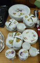 ROYAL WORCESTER PORCELAIN 39 PIECE 'EVESHAM' PATTERN PART TEA and COFFEE SERVICE (39)