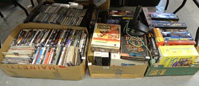 SELECTION OF VIDEO GAMES, DVD's AND CD's TO INCLUDE; 007, COMMAND AND CONQUER ETC... LAST MAN ON