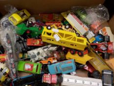 COLLECTION OF PLAY-WORN DIE-CAST VEHICLES, MAINLY LESNEY, MATCHBOX [QTY]